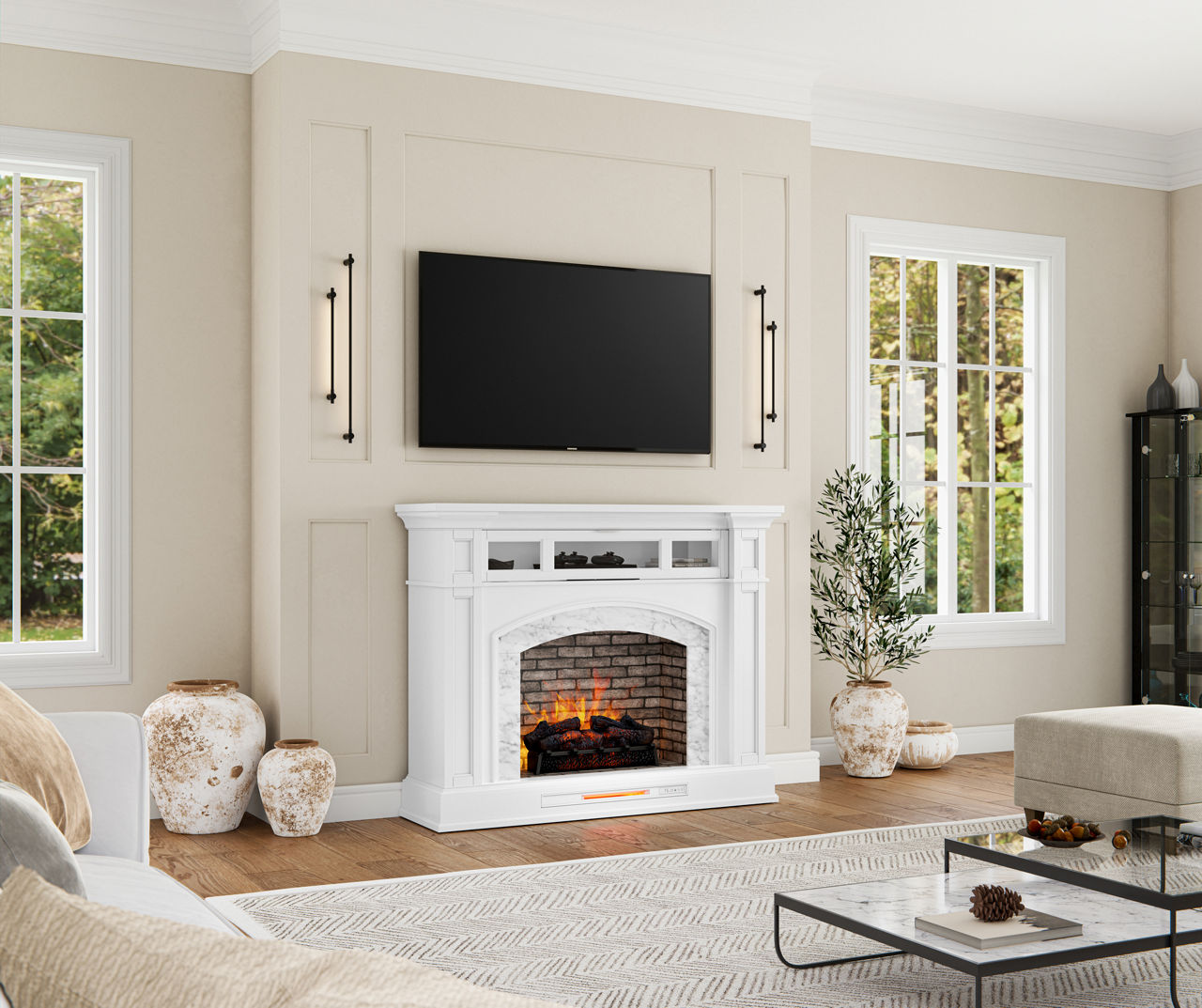 Big lots white on sale electric fireplace