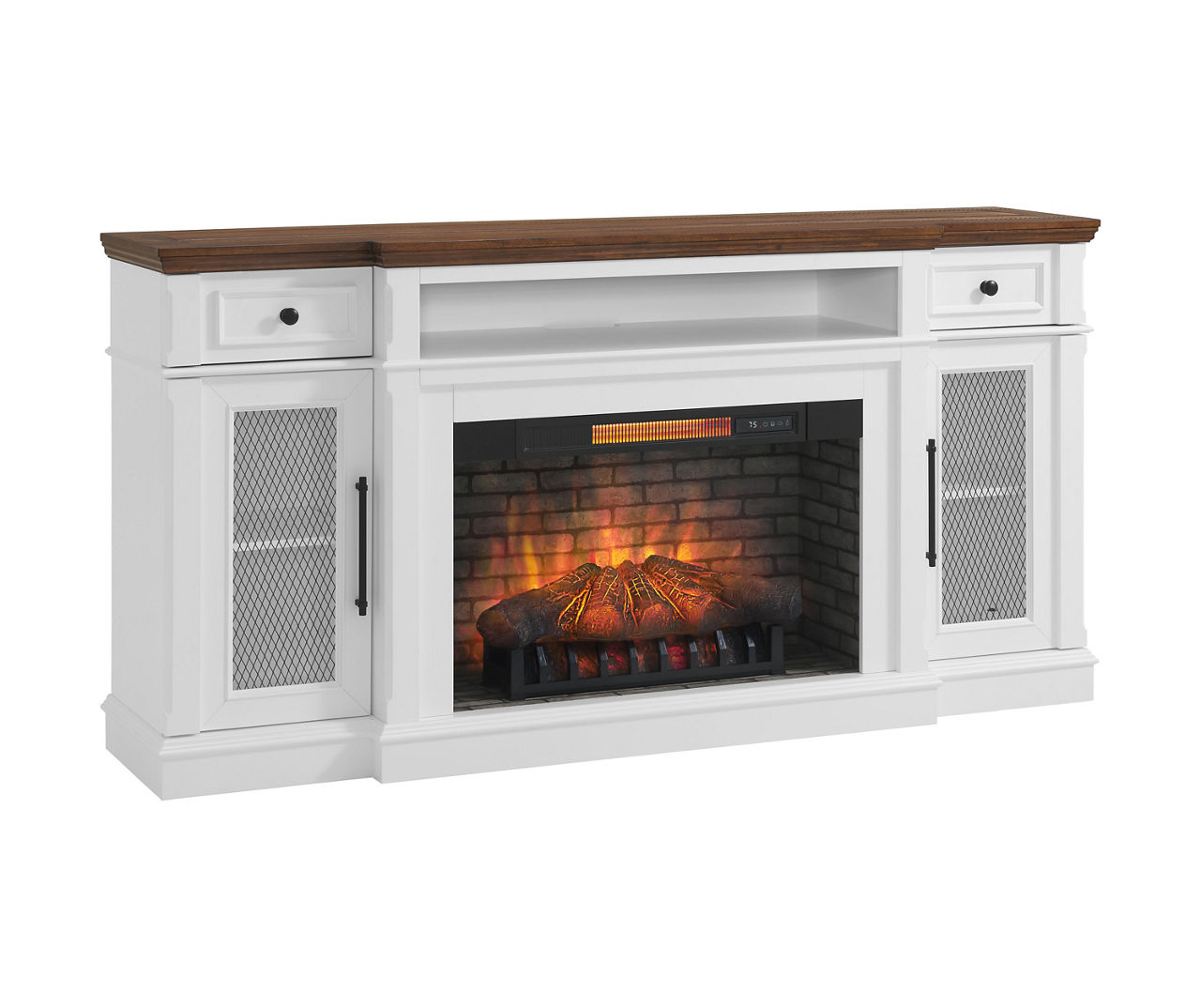 Broyhill tv store stand with fireplace