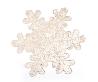 Frosted Forest Gold Snowflake Shaped Placemat
