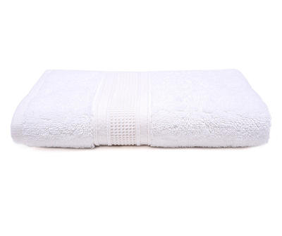 White Single-Band Turkish Cotton Hand Towel