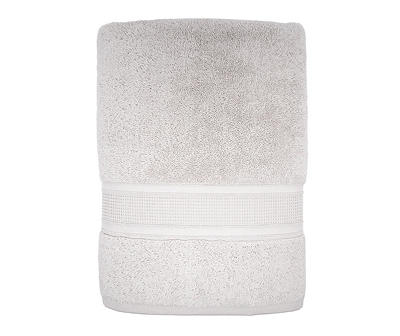 Light Gray Single-Band Turkish Cotton Bath Towel
