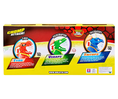 Heroes of Goo Jit Zu Dino Power Chomp Attack Mega Action Figure Set, 3-Pack
