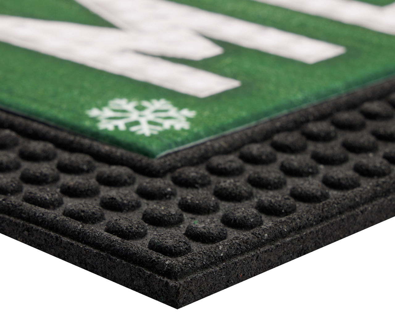 Santa's Workshop "Be Merry" Green LED Rubber Doormat