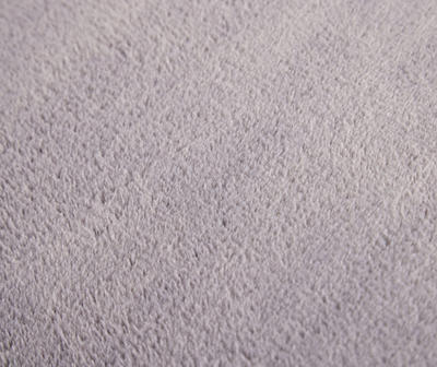 Gray Velvet Plush Throw, (50" x 60")