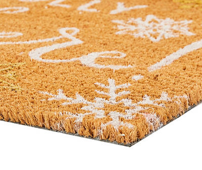 Frosted Forest "Oh My Golly" Gold Coir Doormat