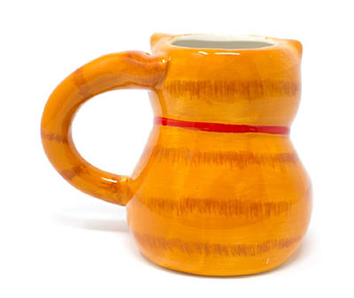 Orange Cat Figural Ceramic Mug, 16 Oz.