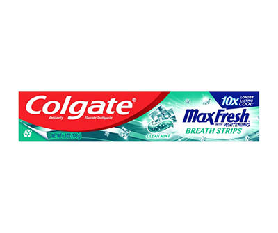 Clean Mint Max Fresh With Whitening Toothpaste & Breath Strips, 6.3 oz.