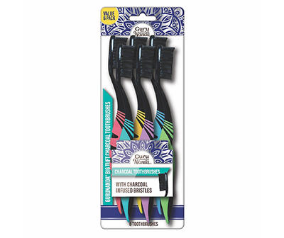 Charcoal Toothbrush, 4-Pack