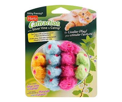 Cattraction Kitty Frenzy Cat Toys, 12-Pack