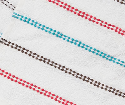 Brown, Blue & Red Stripe Hand Towel