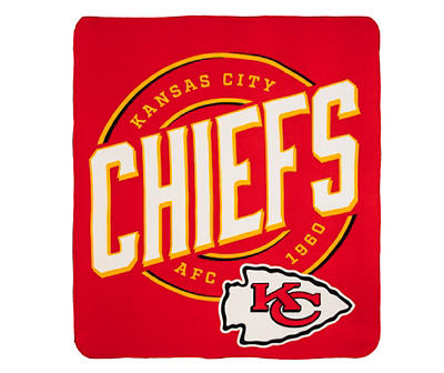 Kansas City Chiefs Red Fleece Throw, (50" x 60")
