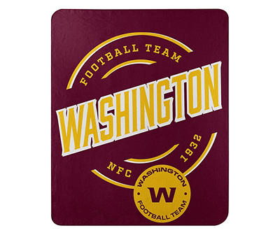 Washington Commanders Red & Yellow Fleece Throw, (50" x 60")