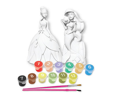 Ariel & Tiana Paint Your Own Figurines Set
