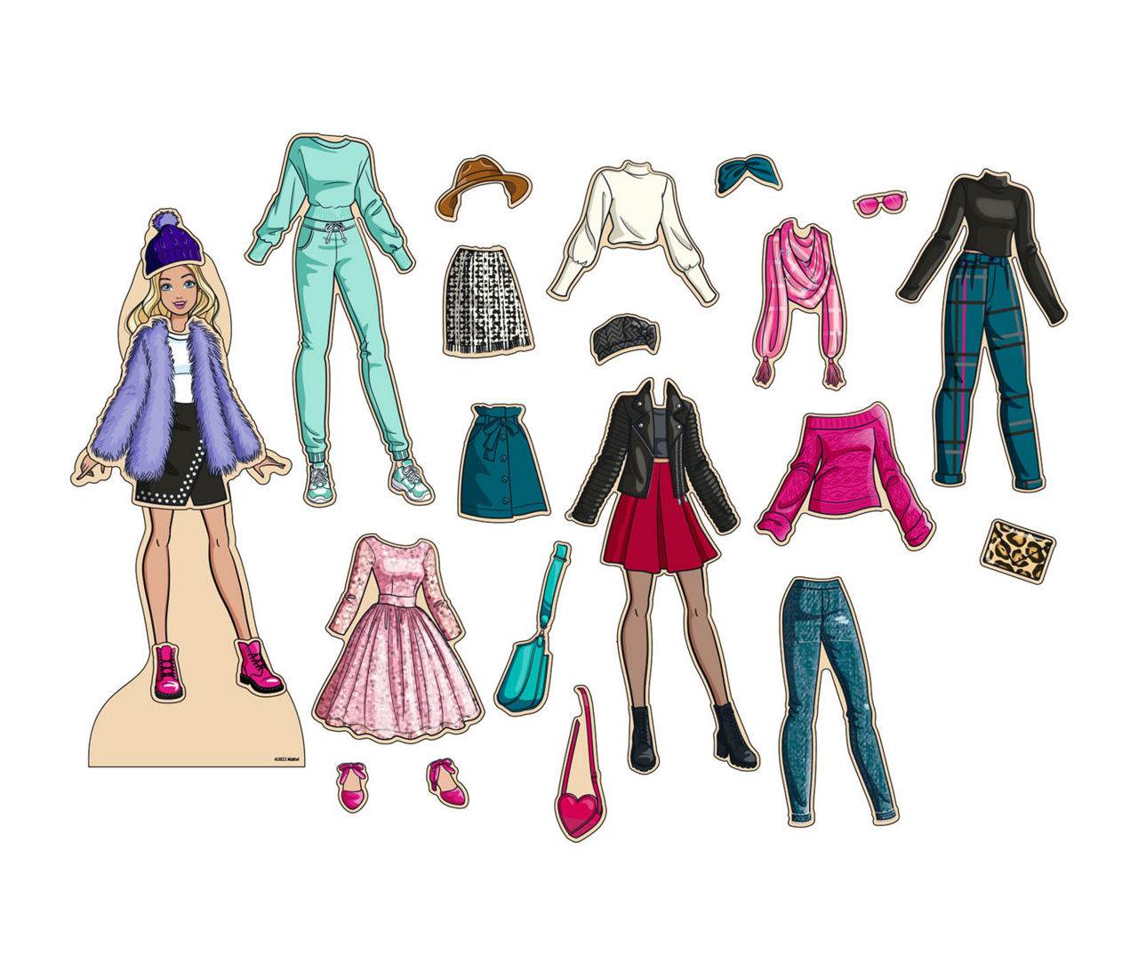 Barbie magnetic 2024 wooden dress up