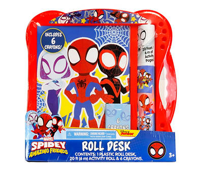 Spidey & His Amazing Friends Red Plastic Roll Desk