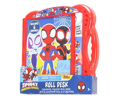 Spidey & His Amazing Friends Red Plastic Roll Desk