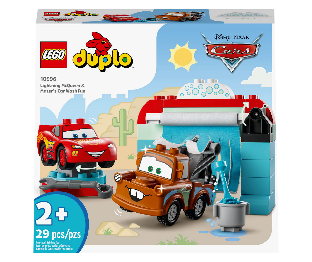 LEGO Duplo Lightning McQueen Mater s Car Wash Fun 29 Piece 10996