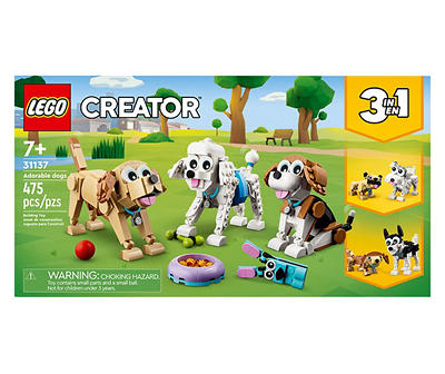 Creator 3-in-1 Adorable Dogs 475-Piece 31137 Building Set
