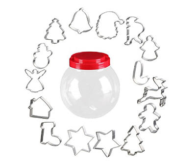 Holiday Stainless Steel 15-Piece Ornament Cookie Cutter Set