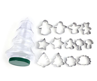 Holiday Stainless Steel 13-Piece Tree Cookie Cutter Set