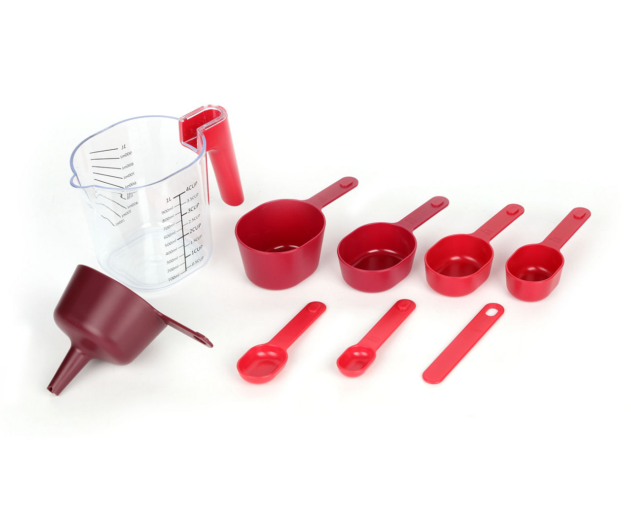 Art + Cook Red Measuring Cup & Spoon Set (9 ct)