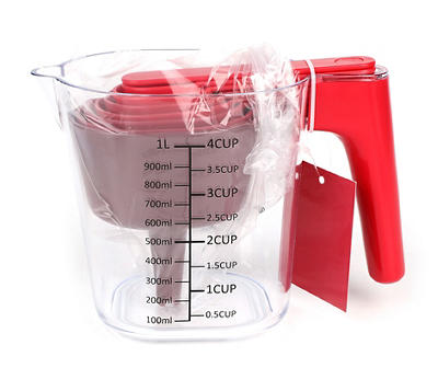 Red 9-Piece Measuring Cup & Spoon Set