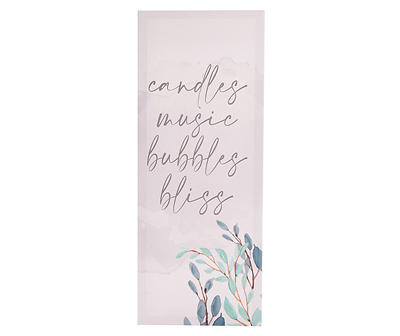 "Bubbles Bliss" Bathroom Art Canvas, (8" x 20")