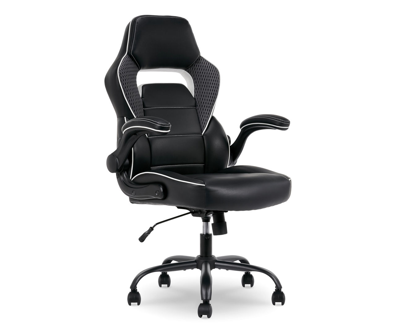 Gamer Gear Gaming Office Chair with Extendable Leg Rest, Black Fabric