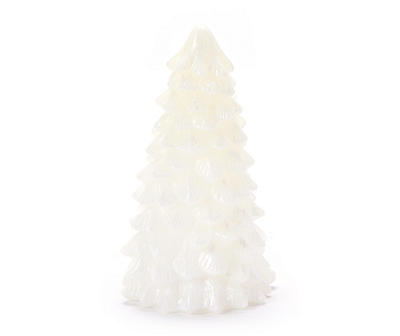 7.5" White Tree LED Candle
