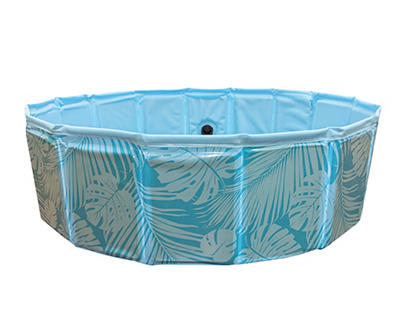 7.8" x 31.5" Unique Petz Blue Collapsible Pet Pool
