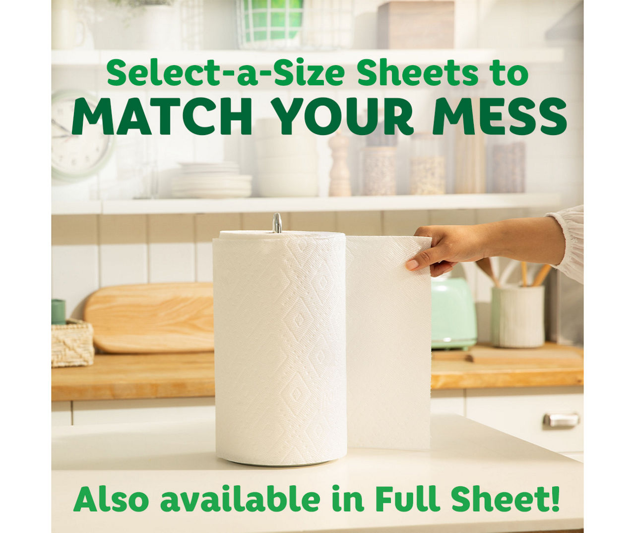 Select-A-Size Paper Towels, White, 6 Double Rolls = 12 Regular