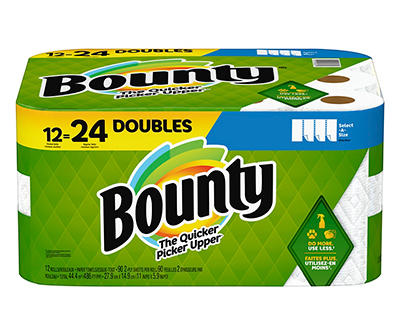 Select-A-Size Paper Towels, White, 12 Double Rolls = 24 Regular Rolls, 12-Count