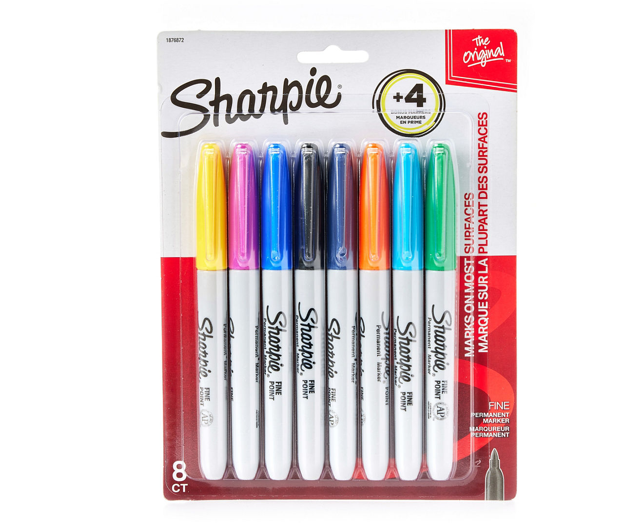 Sharpie The Original Assorted Color Fine Tip Permanent Markers, 8-Pack