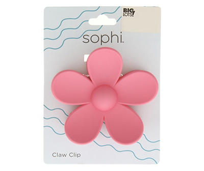 Pink Flower Claw Clip