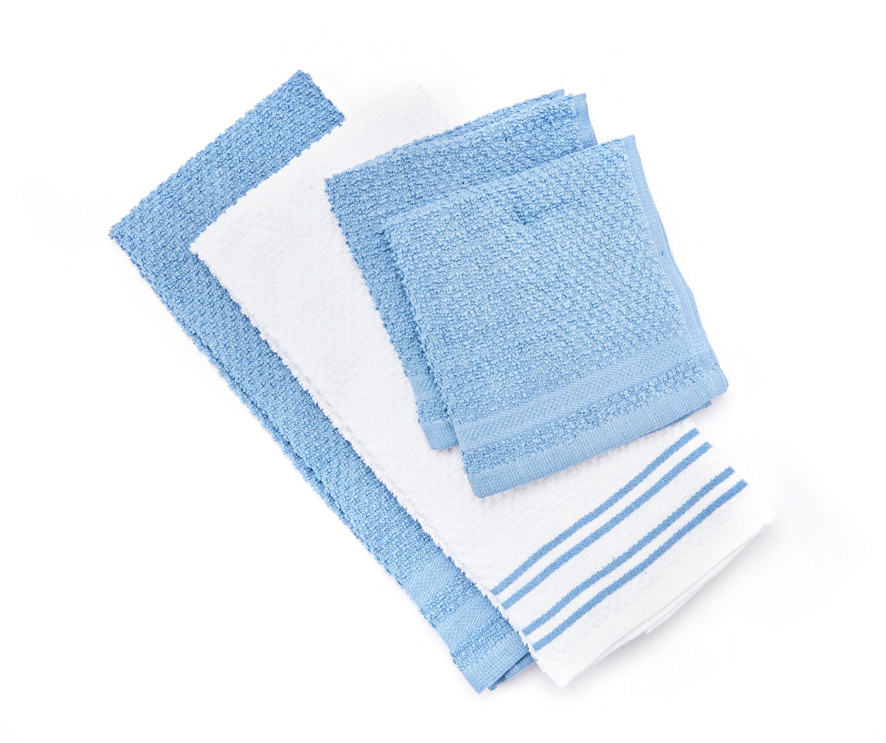 Grid-Texture 4-Piece Kitchen Towel Set