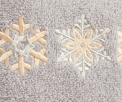 Alloy Gray Snowflake 4-Piece Towel Set