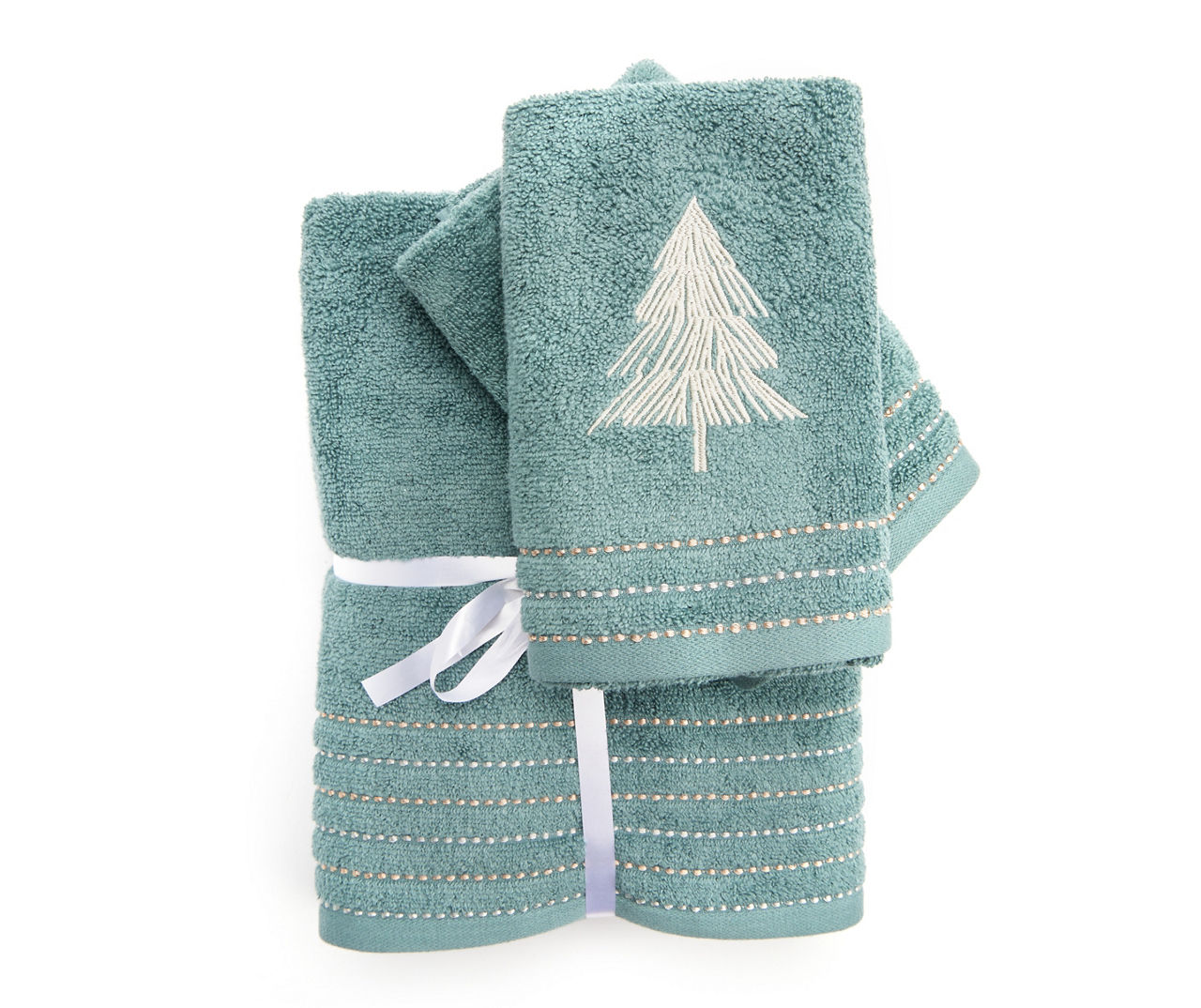 Real Living Alloy Gray Snowflake 4-Piece Towel Set