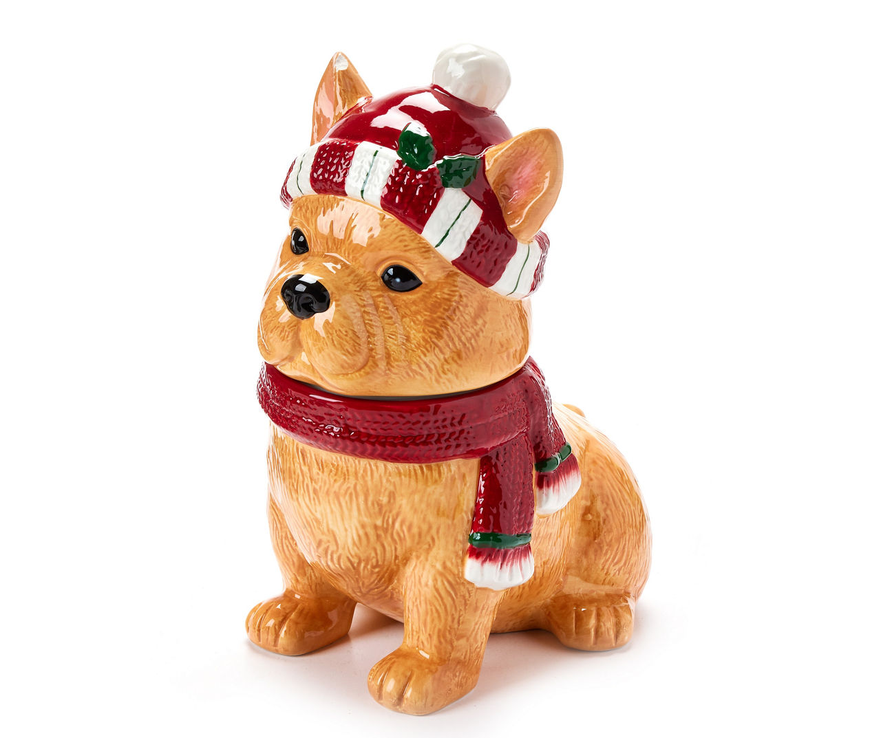 Santa's Workshop Holiday French Bulldog Ceramic Cookie Jar | Big Lots