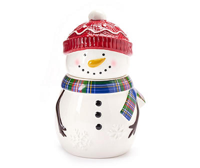 Snowman Ceramic Cookie Jar