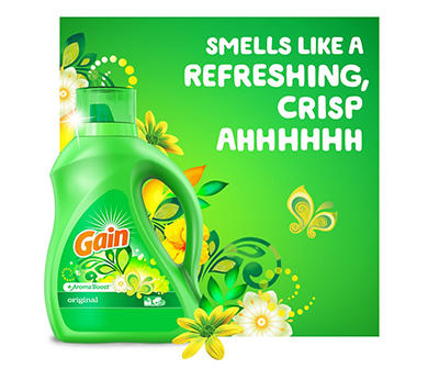 Gain + Aroma Boost Liquid Laundry Detergent, Original Scent, 61 Loads, 88 fl oz, HE Compatible
