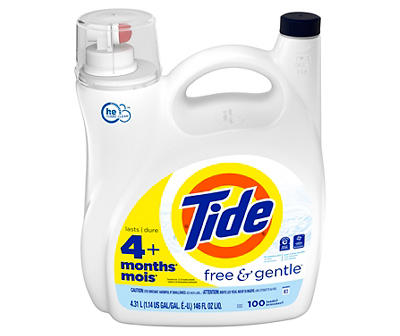 Free & Gentle Liquid Laundry Detergent, 154 Oz.