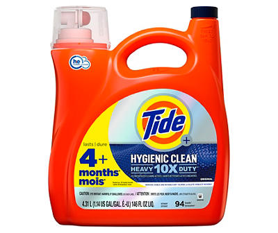 Hygienic Clean Heavy 10x Duty Liquid Laundry Detergent, 146 Oz.