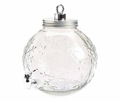 Clear Snowflake Ornament 1.5-Gallon Beverage Dispenser