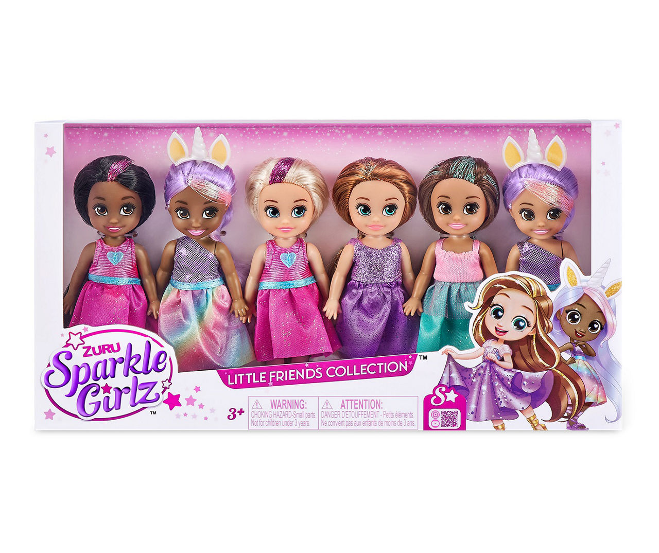 SPARKLE GIRLZ Little Friends Collection 6-Piece Doll Set