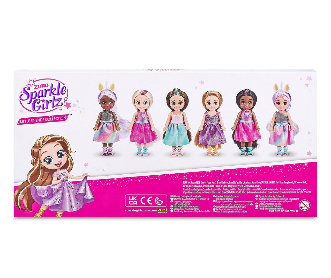 SPARKLE GIRLZ Little Friends Collection 6-Piece Doll Set