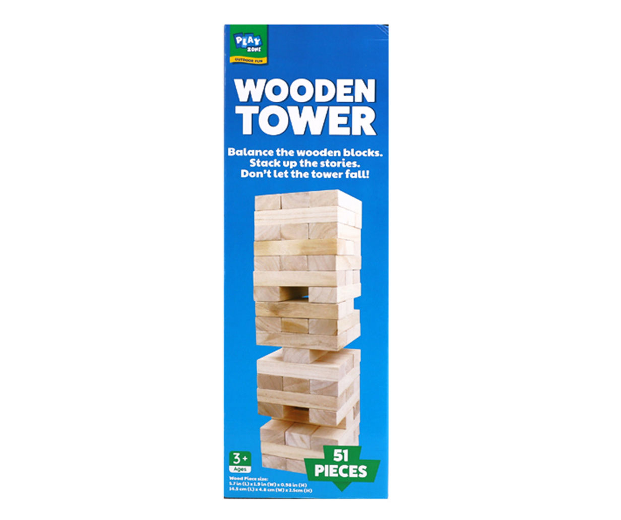 Play Zone Large Wooden Jumbling Tower Game Big Lots