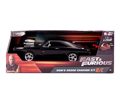 Fast & Furious Black 1:16 Dom's 1970 Dodge Charger RC Toy