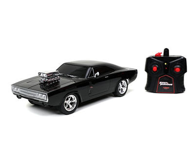 Fast & Furious Black 1:16 Dom's 1970 Dodge Charger RC Toy