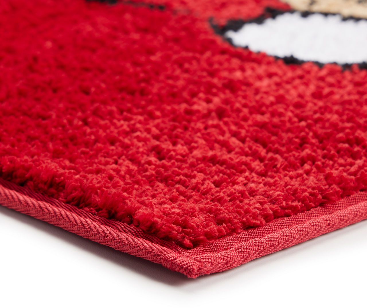 Red & Brown Santa Dog Bath Rug