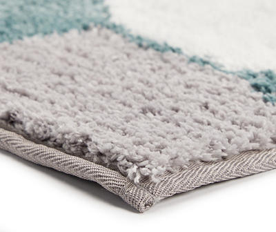 Frosted Forest Gray Snowman Bath Rug
